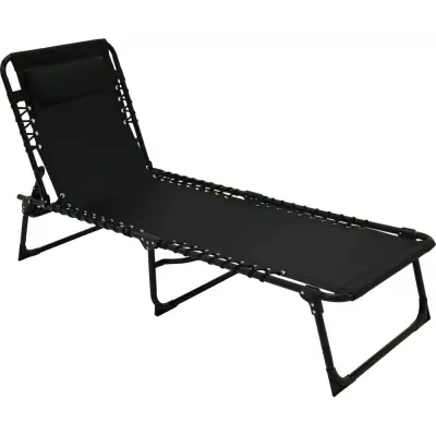 Örgryte | Fällbar solsäng | fem positioner svart