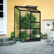 Altan 2 sektioner Glas, svart