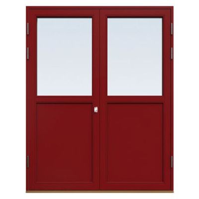 Energi Aluminium Fönsterdörr, Pardörr 14, Röd, 21/13