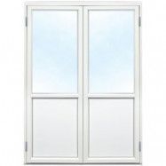 Parfönsterdörr - 3-glas - Aluminium - U-värde: 1,1 - Klarglas, Ingen utanpåliggande spröjs