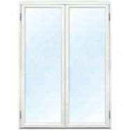 Parfönsterdörr - Helglasad 3-glas - Aluminium - U-värde: 1,1 - Klarglas, Ingen utanpåliggande spröjs
