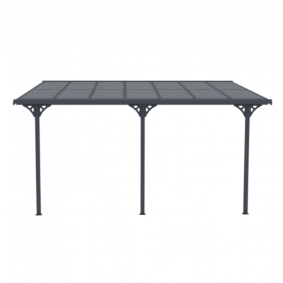 Altantak 4,3x3 m | Kanalplast / Aluminium | Extra hög | Grå