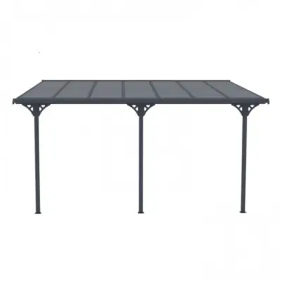 Altantak 4,3x3 m | Kanalplast / Aluminium | Extra hög | Grå