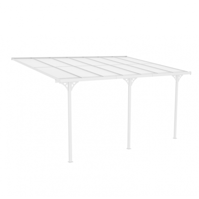 Altantak 4,3x3 m | Kanalplast / Aluminium | Extra hög | Vit