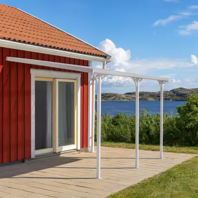 Altantak 5x3 m | Kanalplast / Aluminium| Robust design | Vit