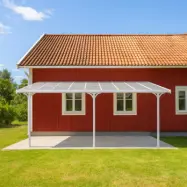 Altantak 5,6x2,5 m |  Aluminiumram med UV-skyddad kanalplast | Vit