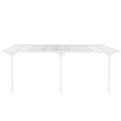 Altantak 5,6x2,5 m |  Aluminiumram med UV-skyddad kanalplast | Vit