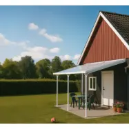 Altantak 6x3 m | Kanalplast / Aluminium| Premium modell | Vit