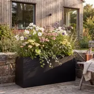 Blomlåda 90×30×60 cm | Svart galvaniserat stål