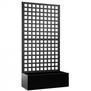 Blomlåda med spalje | 90x180cm | Stål | Svart