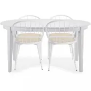 Förlängningsbart matbord med 4 stolar | Vånga