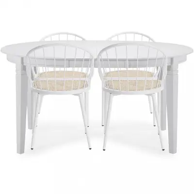 Förlängningsbart matbord med 4 stolar | Vånga