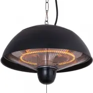 Hängande terrassvärmare | 1500W | Svart