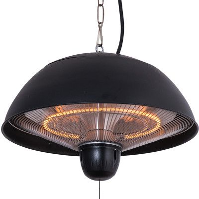 Hängande terrassvärmare | 1500W | Svart