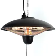 Hängande terrassvärmare med fjärrkontroll | 2100W | Svart