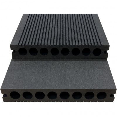 Komposittrall 15x280cm | Underhållsfri för balkong& altan | Mörkgrå