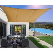 Solsegel 4x4m | Kvadratiskt | Beige