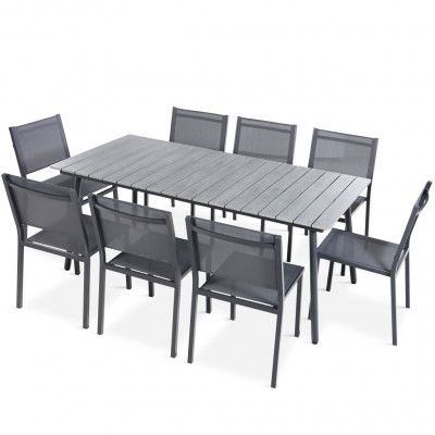 Matgrupp utemöbler | 8 stolar | Lyfco Blidö