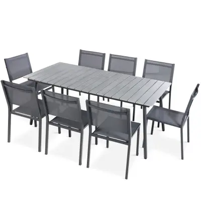 Matgrupp utemöbler | 8 stolar | Lyfco Blidö