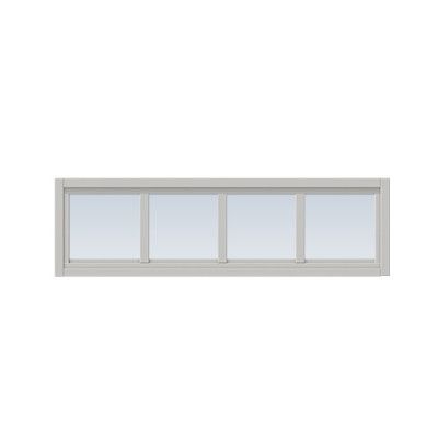 Överljus Med Spröjs Näs 13x5, Ljusgrå, Klarglas