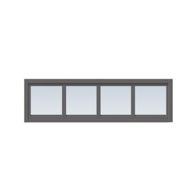 Överljus Med Spröjs Näs 13x5, Mörkgrå, Klarglas