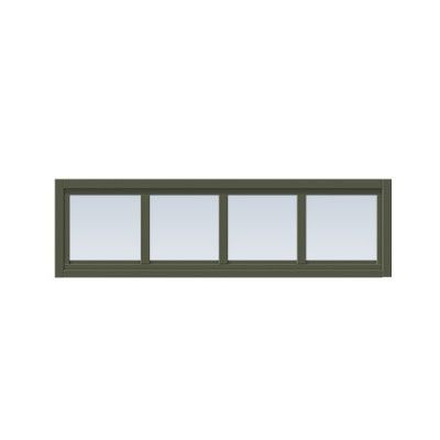 Överljus Med Spröjs Näs 14x3, Olivgrön, Klarglas
