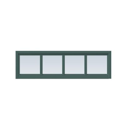 Överljus Med Spröjs Näs 14x5, Skogsgrön, Klarglas