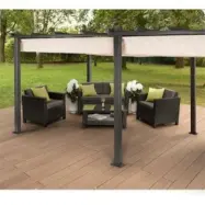 Pergola med tak 3x6 m aluminium - Solskydd altan
