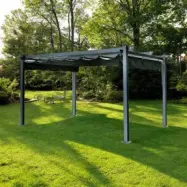 Pergola 4x3m aluminium soltak trädgårdspaviljong altan