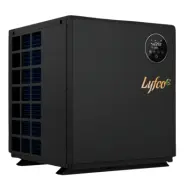 Poolvärmepump 10 kW Vertikal Inverter | WiFi, Panasonic-kompressor, Låg ljudnivå | Lyfco