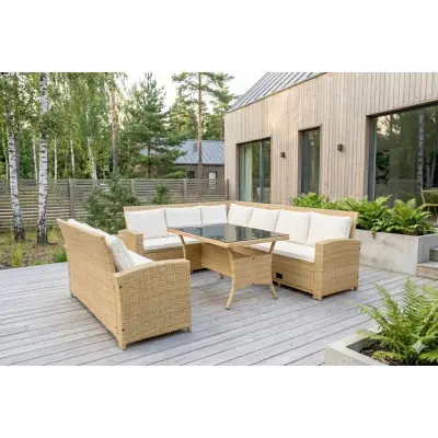 Soffgrupp utemöbler | Hörnsoffa&3-sits | Dynor ingår | Sannäs