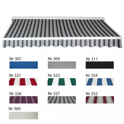 Terrassmarkis 3x2,5m | Elektrisk motor&fjärrkontroll | Färg 326