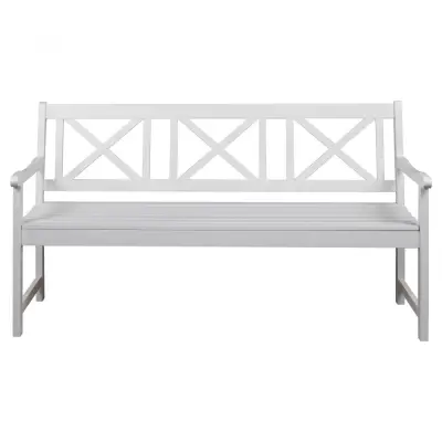 Trädgårdsbänk 157 cm | Vitmålad furu | Bohus