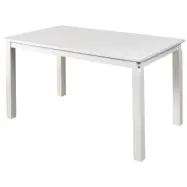 Trädgårdsbord 135 cm | Vitmålad furu, klassisk design&robust konstruktion | Bohus