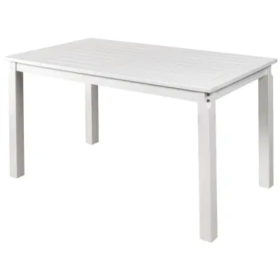 Trädgårdsbord 135 cm | Vitmålad furu, klassisk design&robust konstruktion | Bohus