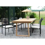 Trädgårdsbord 240 cm | Massivt teakträ, plats för många&tidlös design | Saltö