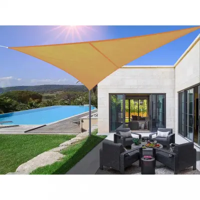 Trekantigt solsegel - Beige - 3,6 x 3,6 x 3,6 m