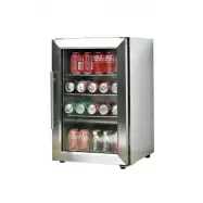 Utomhus kyl i rostfritt stål | UV-glas&LED-belysning | 63L