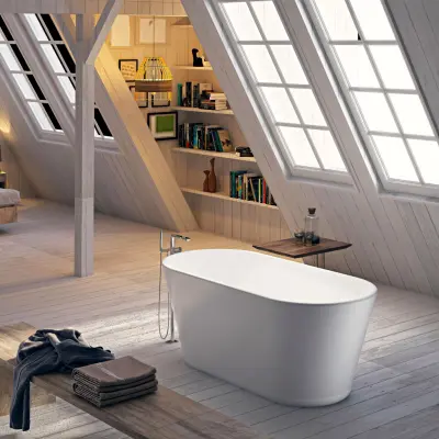 Badkar Bathlife Ideal Retro Fristående Vit