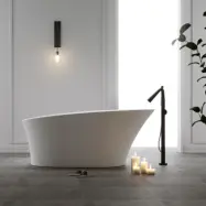 Badkar Bathlife Populär Fristående Matt Vit