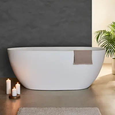 Badkar Bathlife Vila Gjutmarmor 1500 Vit