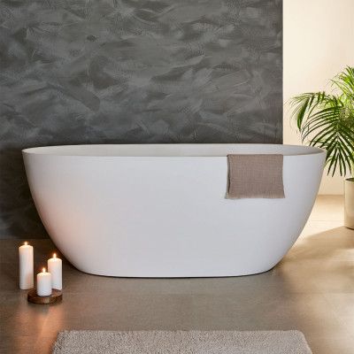 Badkar Bathlife Vila Gjutmarmor 1600 Vit