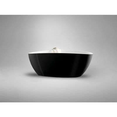 BADKAR ELLIPSE 1570 VITT MATT INV SVART BLANK UTV | Beijerbygg Byggmaterial