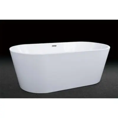 Badkar Hygieia i vit akryl -  150x75x58 cm