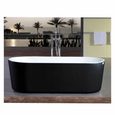 Badkar Ideal fristående svart