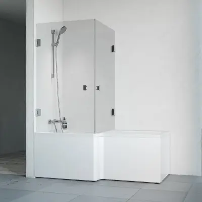 Badkar Macro Design Divine med Badkarsvägg Grace Hörna