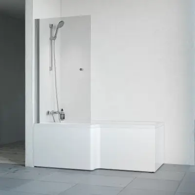 Badkar Macro Design Divine med Badkarsvägg Spirit Enkel