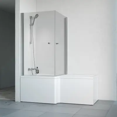 Badkar Macro Design Divine med Badkarsvägg Spirit Hörna