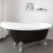 Badkar Noro Old England 156 Svart/Vit