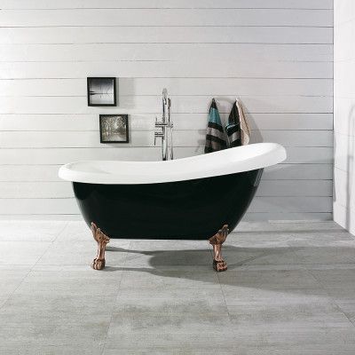 Badkar Noro Old England 156 Svart/Vit